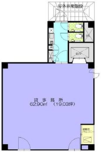 トーハン第3ビル 3階 間取り図