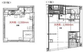 SKI西新宿 B1-1階 間取り図