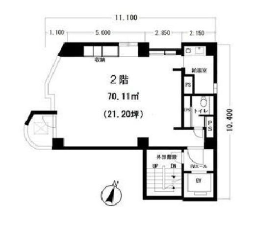 Y101ビル 2階 間取り図