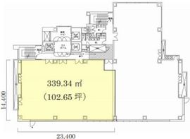 渋谷新南口ビル 2階A 間取り図