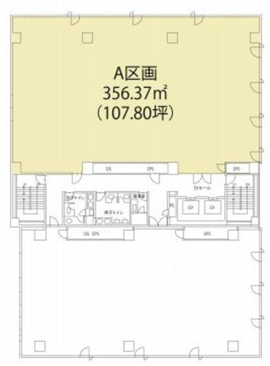 A-PLACE渋谷南平台(旧:日交渋谷南平台ビル) 5階A 間取り図