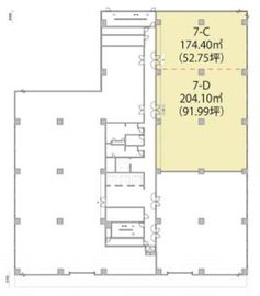ウノサワ東急ビル 7階C 間取り図
