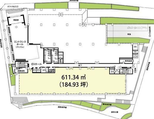 A-PLACE恵比寿南 1階南 間取り図