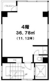 第2古橋ビル 4階 間取り図