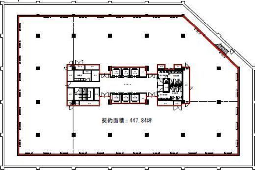 紀尾井町パークビル 9階 間取り図