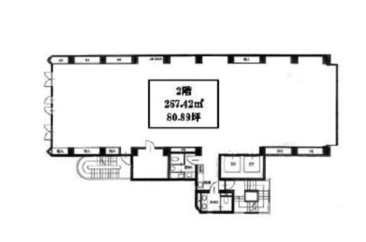 オーキッドプレイス六本木（旧：ヒューリック六本木二丁目ビル） 2階 間取り図