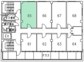 共同ビル(新本町) 6階65 間取り図