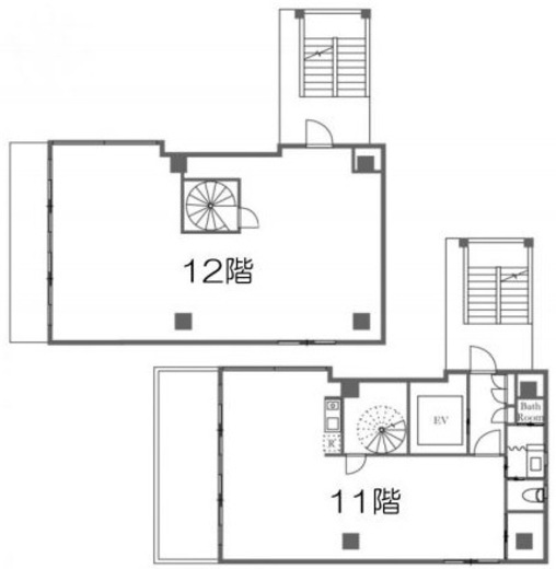 IM内神田ビル(旧:RePlus内神田) 11+12階 間取り図