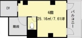 ルーフ六本木ビル（仮称） 6階 間取り図