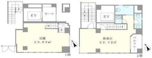 N&E BLD. 1-2階 間取り図