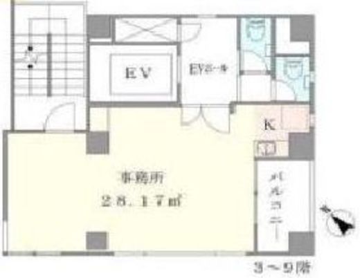 N&E BLD. 4階 間取り図