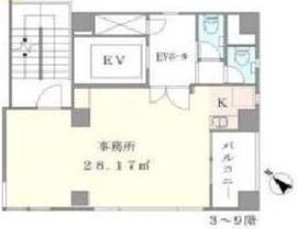 N&E BLD. 4階 間取り図