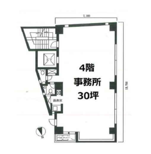 108ビル 4階 間取り図