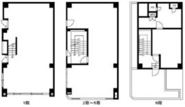 北川大宗ビル 1-6階 間取り図