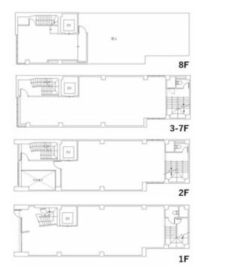 第20イチオクビル 1-8階 間取り図