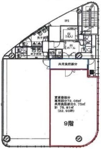 第一御幸ビル 9階 間取り図