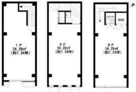 銀座TWビル 1-3階 間取り図