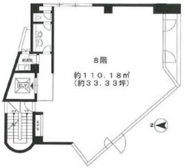 若葉西ビル 8階 間取り図