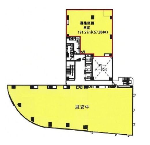 水天宮北辰ビル 4階B 間取り図