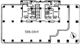 AQUACITY芝浦 2階 間取り図