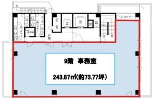 KDX三田ビル 9階 間取り図