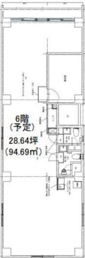 DK共同ビル 6階 間取り図