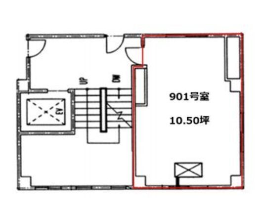 数寄屋ビル 901 間取り図