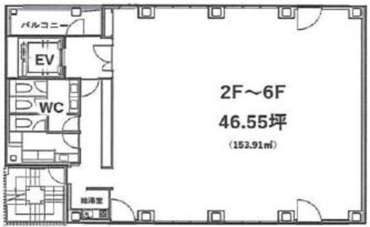 (仮称)八重洲2丁目ビル 2階 間取り図