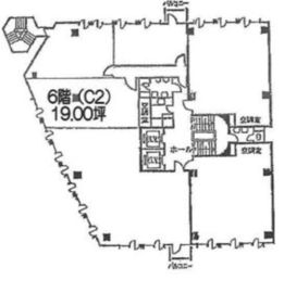 銀座8丁目10番ビル 6階C2 間取り図