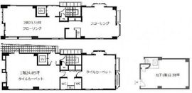 ASKビル(赤坂) B1-2階 間取り図