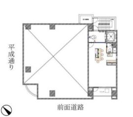 Biz SQUARE GINZAビル 2階 間取り図