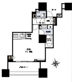 ドゥ・トゥール キャナル＆スパ EAST棟 E5203 間取り図