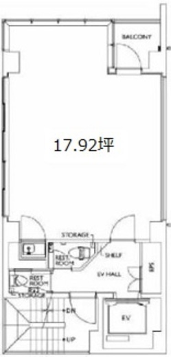 フローラル秋葉原 6階 間取り図
