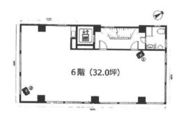 兜町第二ビル 6階 間取り図