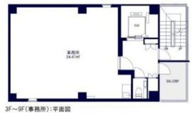 第五銀座ウェスト築地ビル 4階 間取り図