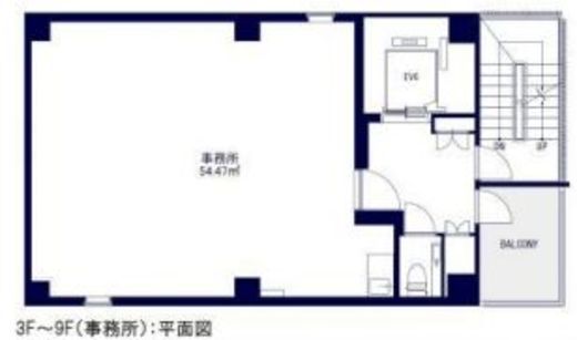 第五銀座ウェスト築地ビル 8階 間取り図