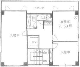 日本工築1号館ビル 7階A 間取り図