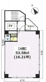 建石ビル 4階 間取り図