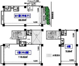 カミニートアネックス B1-2階 間取り図