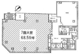 新橋マリンビル 7階A 間取り図