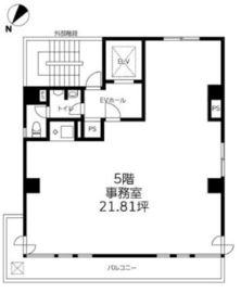 KYS西新宿 5階 間取り図