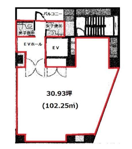 青山NAビル 9階 間取り図