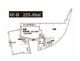 リビエラ南青山ビルA館 6階B 間取り図