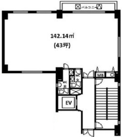 第27SYビル 2階B 間取り図