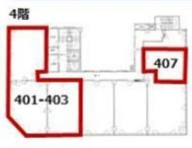 AIC共同ビル人形町 401-403 間取り図