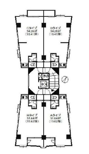 アパートメントカーム 5A 間取り図