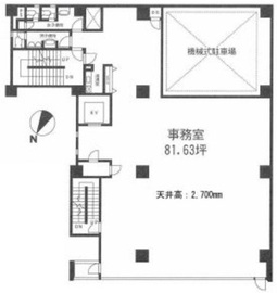 上村工業東京支社ビル 2階 間取り図