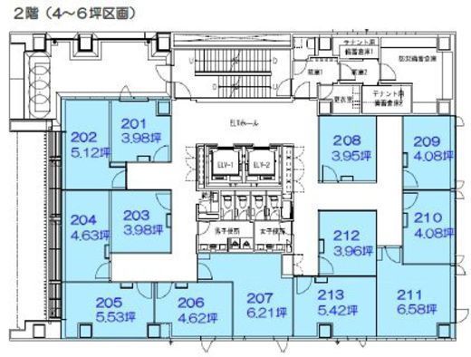 クロスオフィス三田 213 間取り図