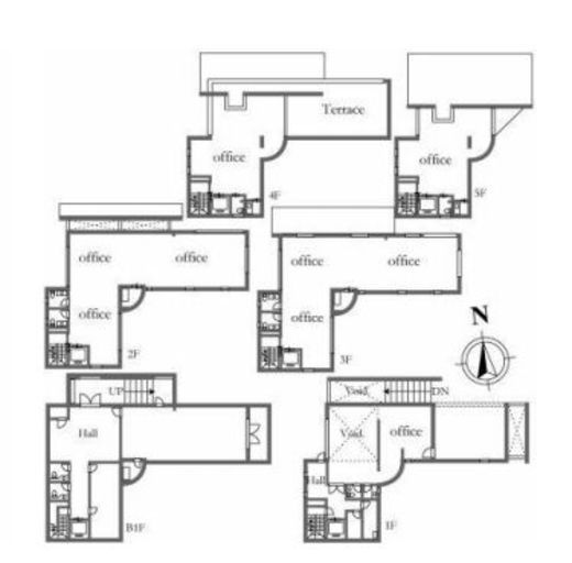 フジビル43 B1-5階 間取り図