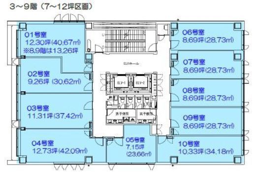 クロスオフィス三田 706 間取り図
